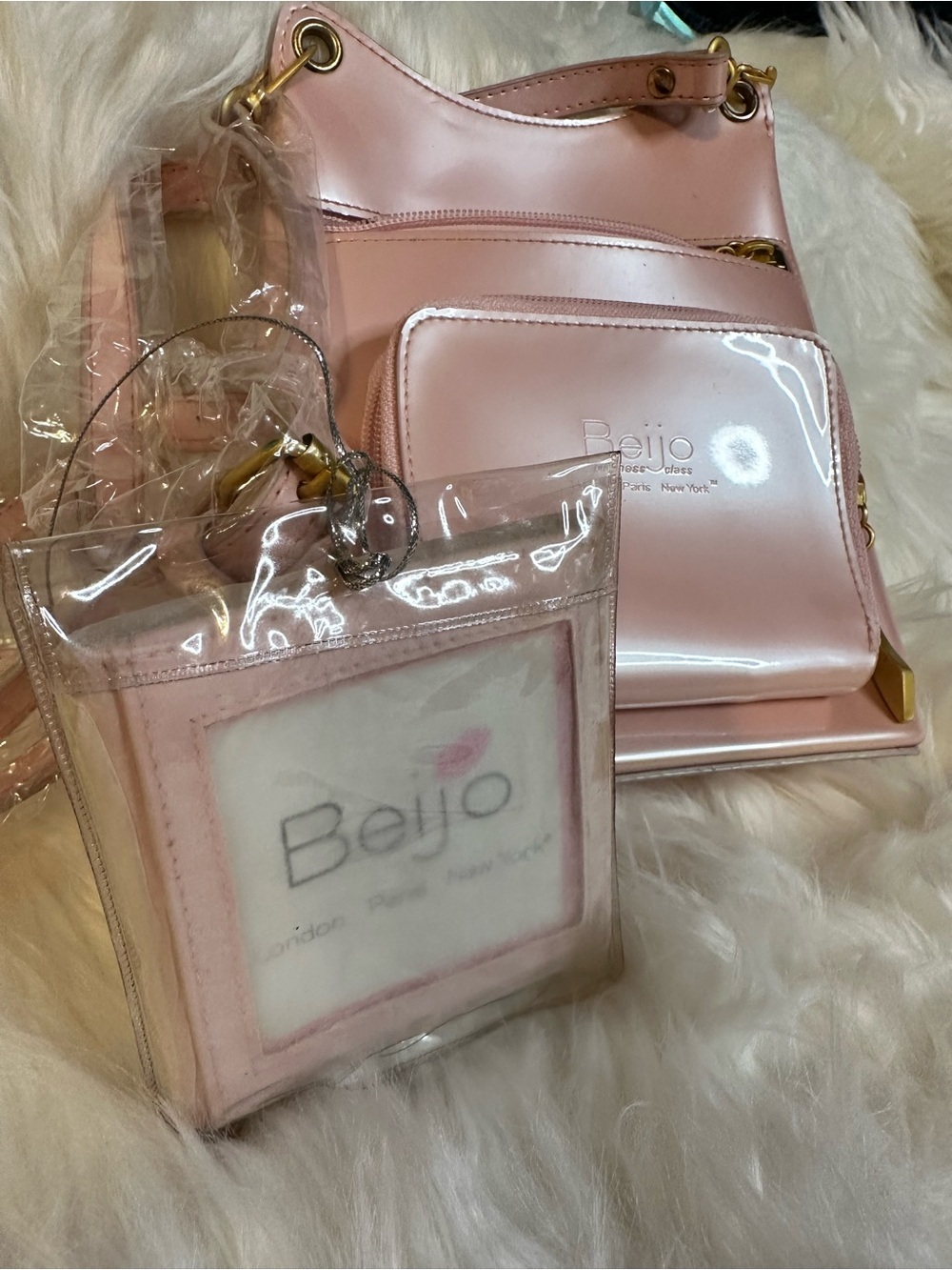 Beijo Pink Women's Crossbody Bag with an Adjustable Strap NWOT